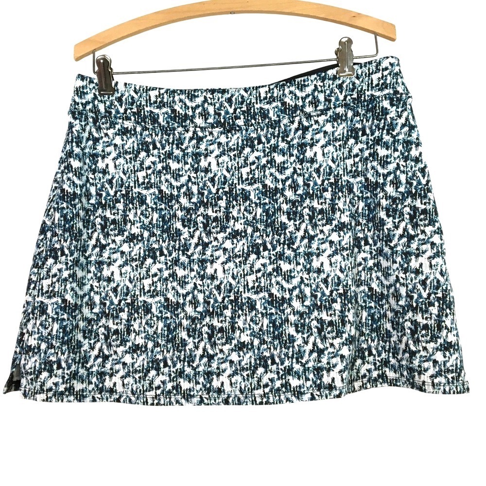Tranquility by Colorado Clothing Abstract Active‎ Skort Medium Blue Teal White